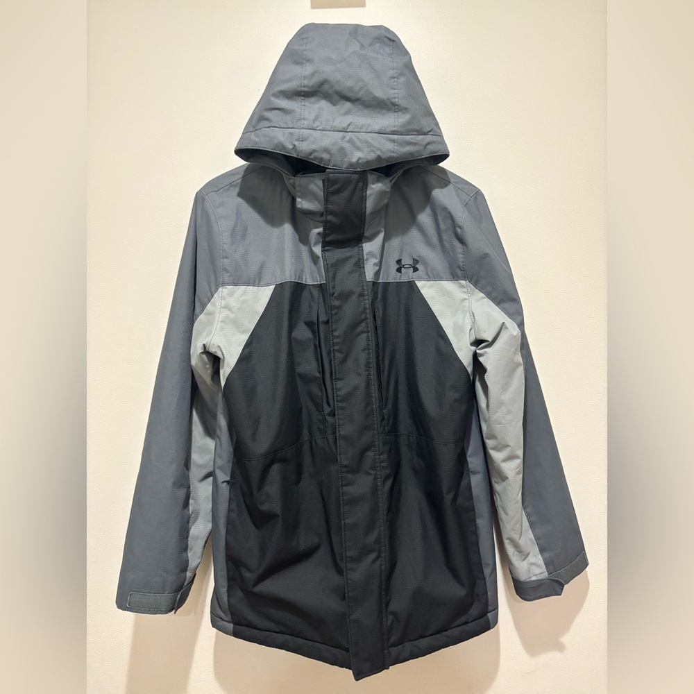 Under Armour Boys Hooded Water Repellent Winter Coat Jacket, Large - Picture 1 of 16